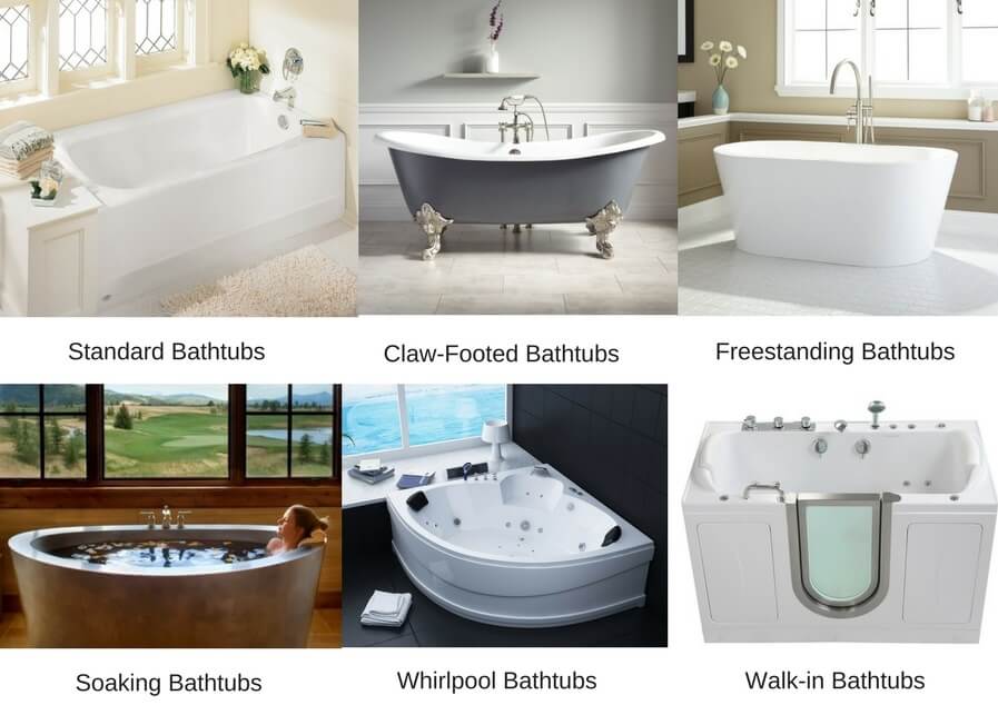 Different Types Of Bathtubs