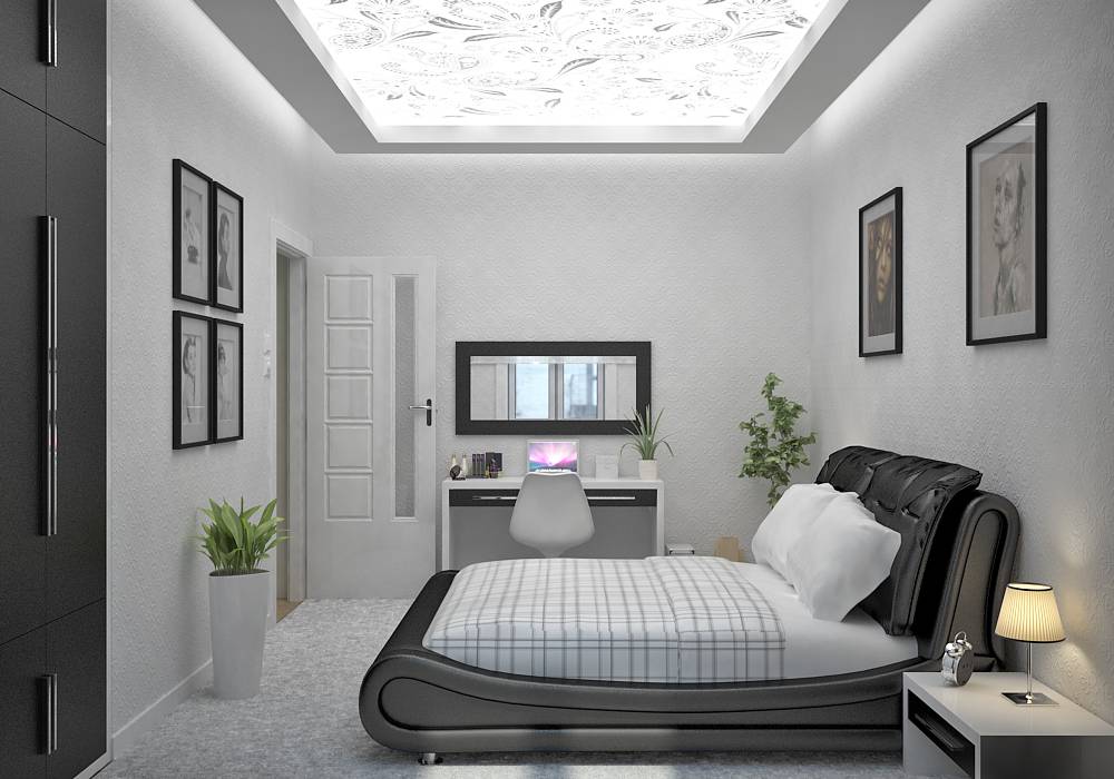 False Ceiling For Bedroom With Design And Lights